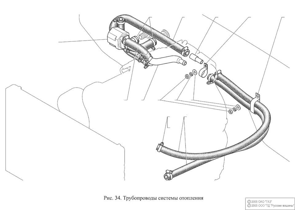 Схема системы охлаждения газ 31105 крайслер схема