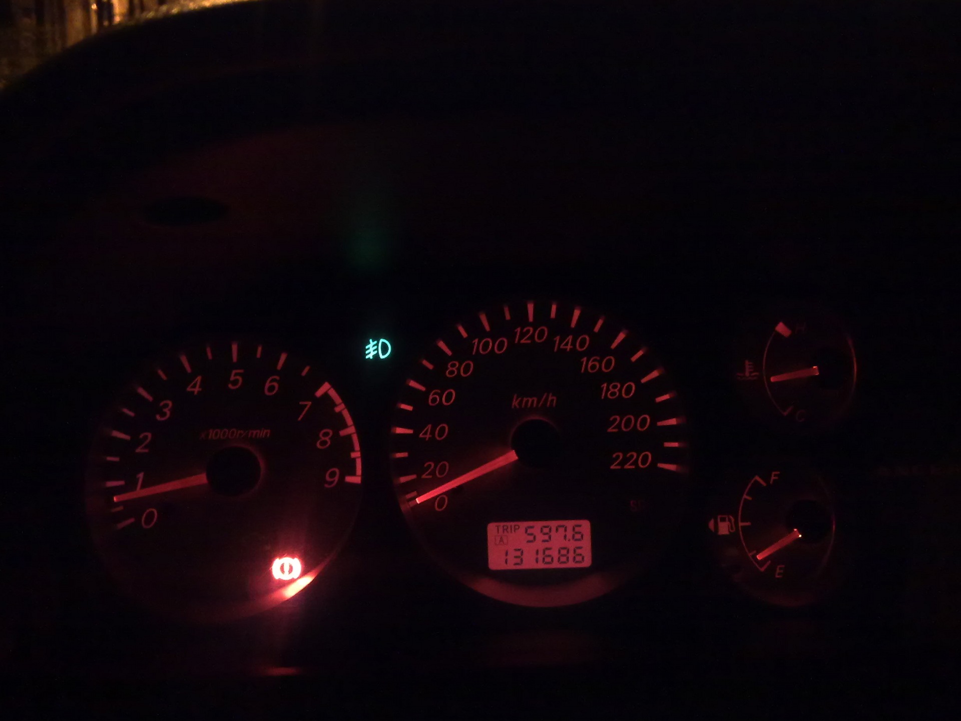 Синяя светодиодная подсветка приборки — Mitsubishi Lancer IX, 2 л, 2004 ...