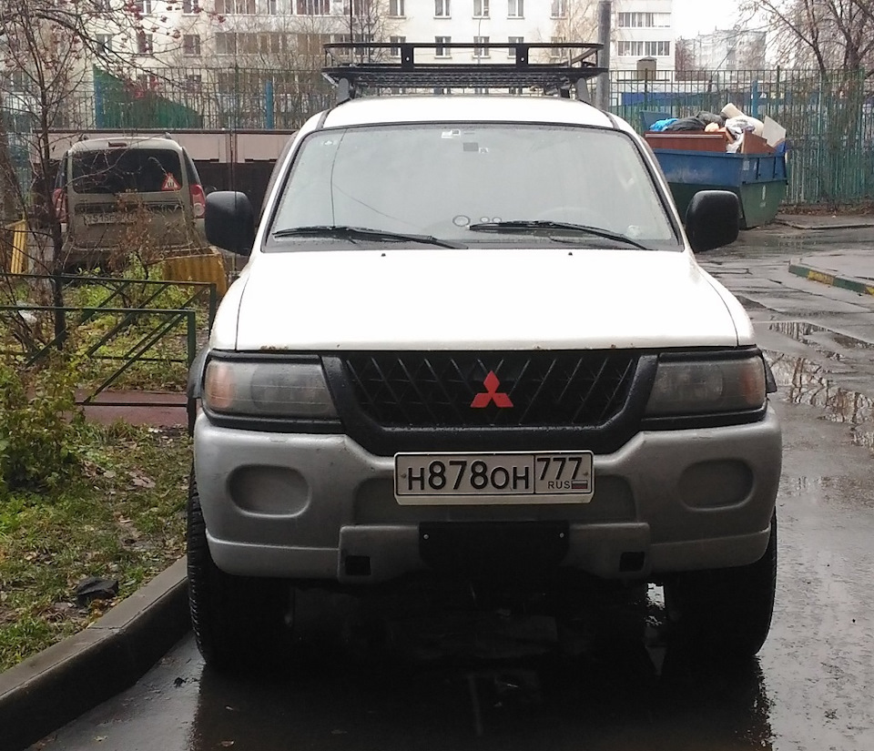 Стеклопластиковый бампер на монтеро спорт — Mitsubishi Montero Sport, 3 л,  2002 года | тюнинг | DRIVE2