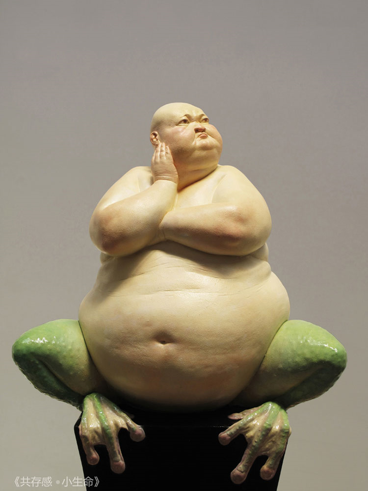 Скрещивание людей дети. Китайский скульптор Лиу Ксуе. Человек жаба.