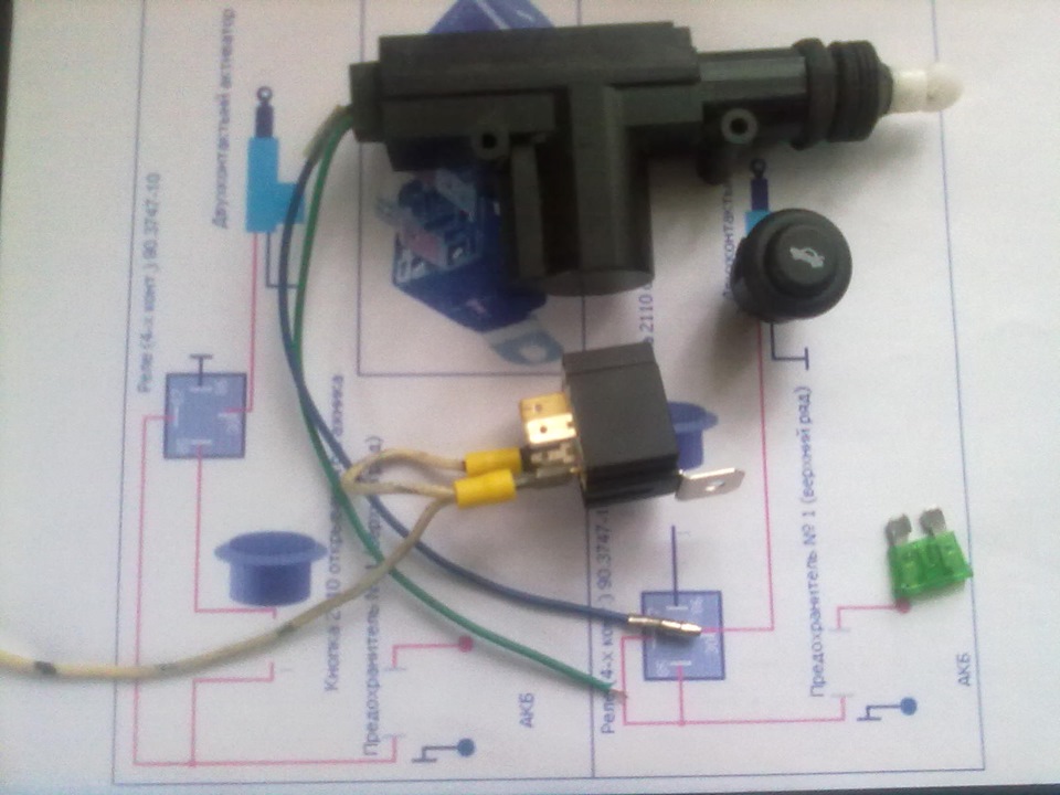 кнопка открывания багажника ваз 2110 схема