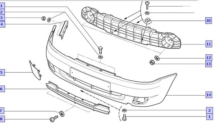 Купить Усилитель переднего бампера для Лада Калина | Интернет-магазин Motorring