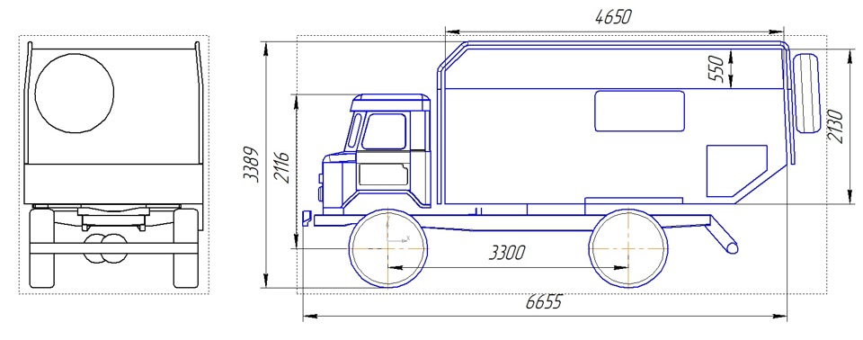 Чертеж газ 66 dwg