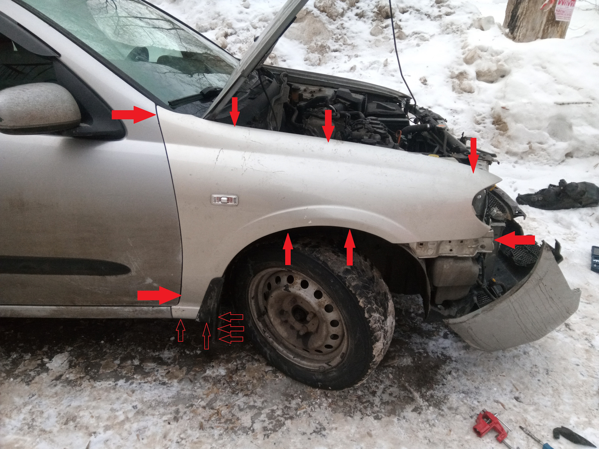 Как снять крыло ниссан альмера g15 Ноги, крылья, главное - ХВОСТ! - Nissan Almera II (N16), 1,5 л, 2005 года кузовн