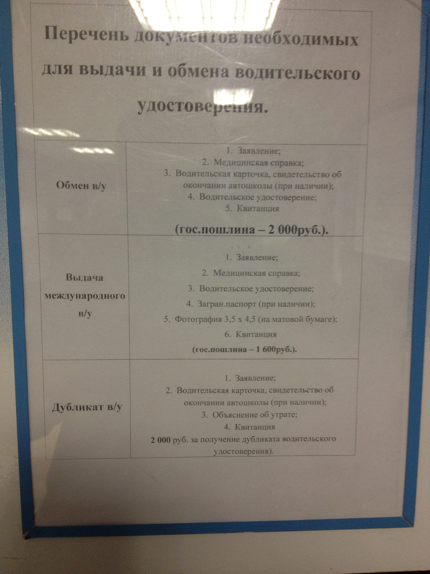 Образец заявления об утере водительского удостоверения после лишения