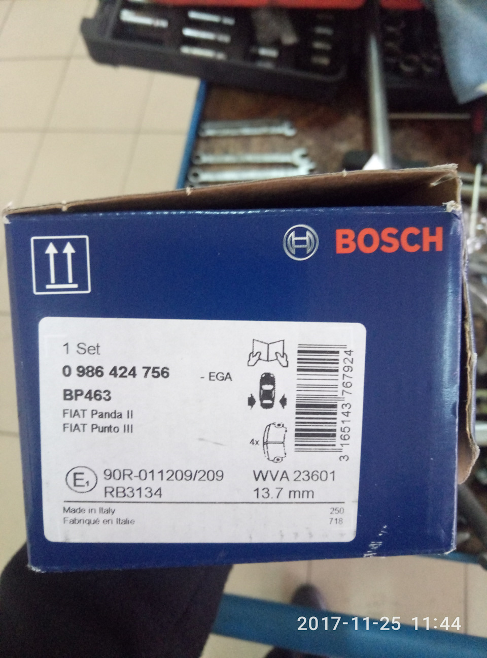 0986424756 Тормозные колодки дисковые (зад.) BOSCH | Запчасти на DRIVE2