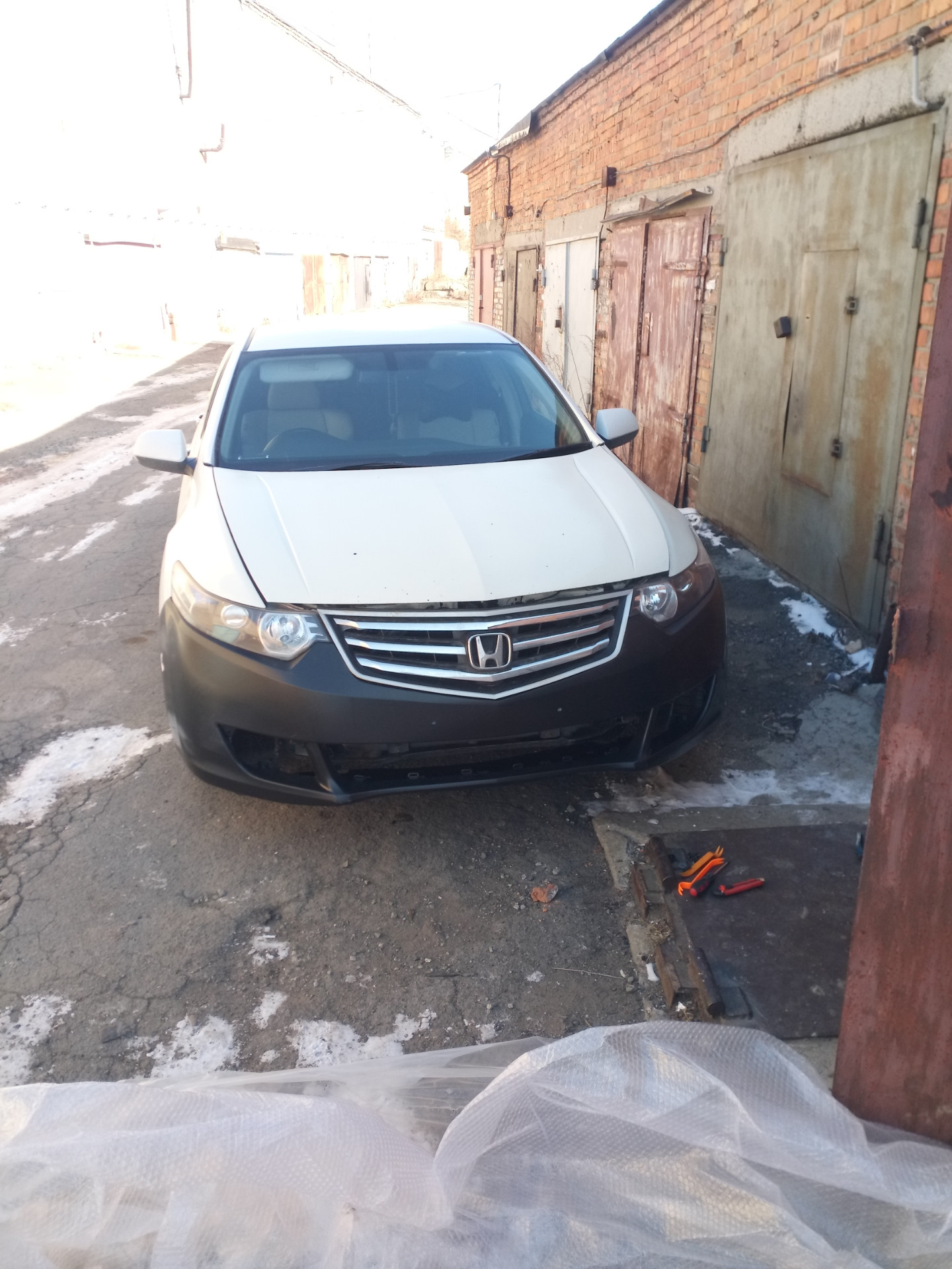 Китайский бампер. — Honda Accord (8G), 2,4 л, 2009 года | запчасти | DRIVE2