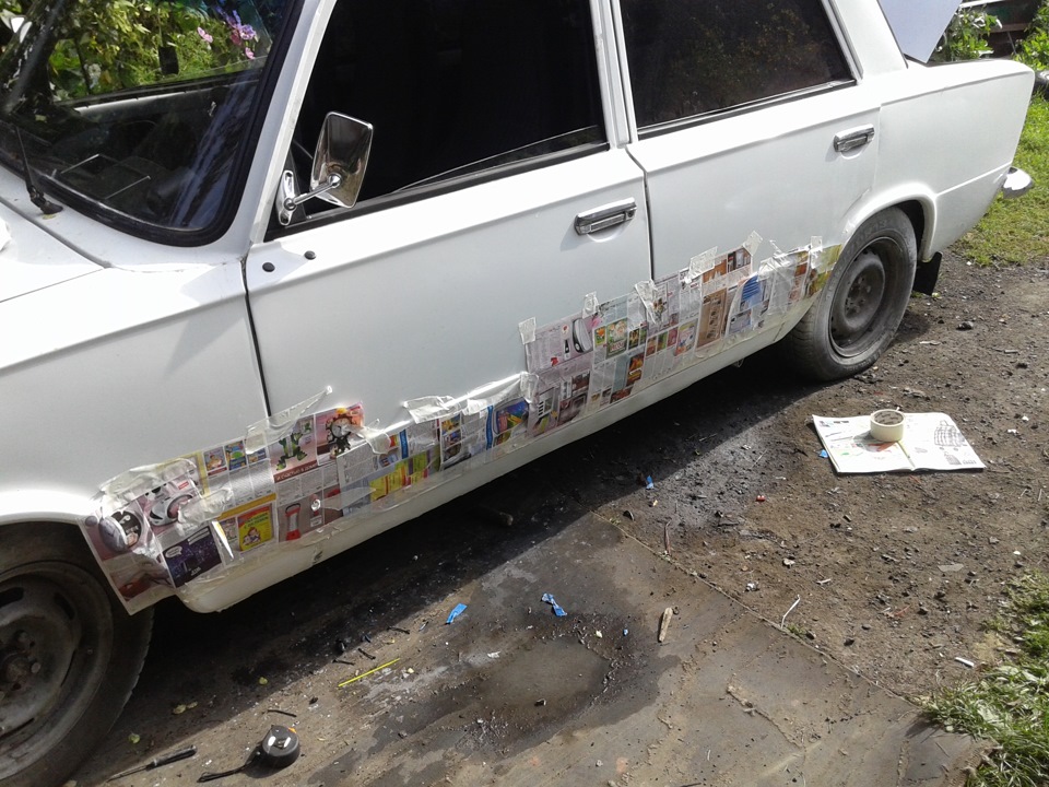 антигравий на пороги :) — Lada 21011, 1,2 л, 1981 года | кузовной ...