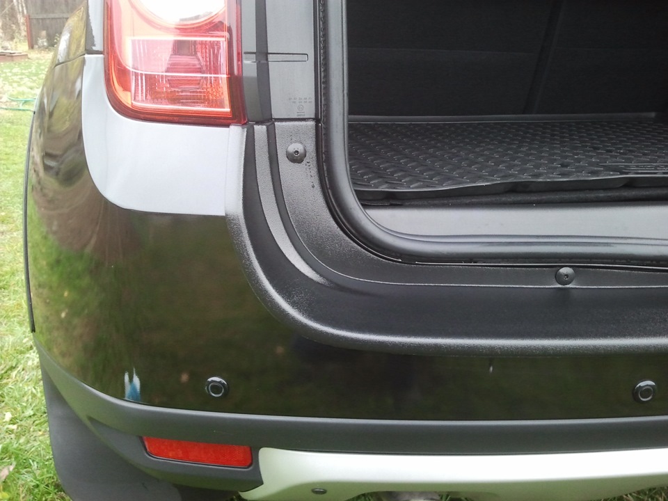Накладка бампера — Renault Duster (1G), 2 л, 2013 года | тюнинг | DRIVE2