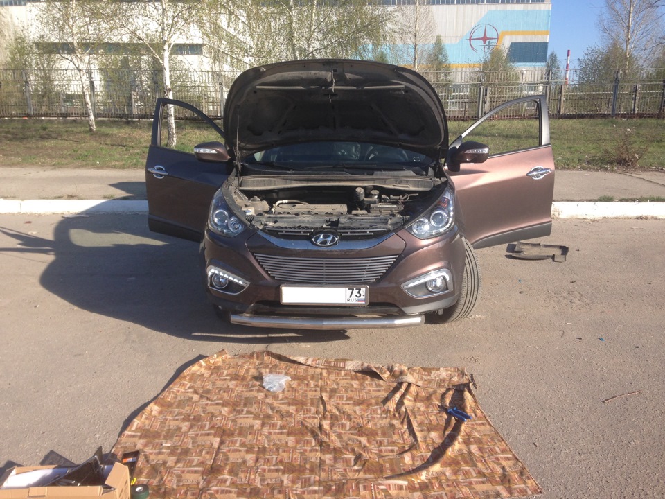 Противотуманные фары с ДХО — Hyundai ix35, 2 л, 2011 года | тюнинг | DRIVE2