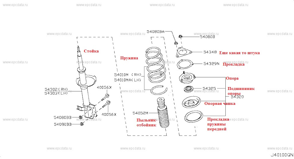 Вопрос: Замена Стоек, Составляющие. — Nissan Almera Classic (B10.