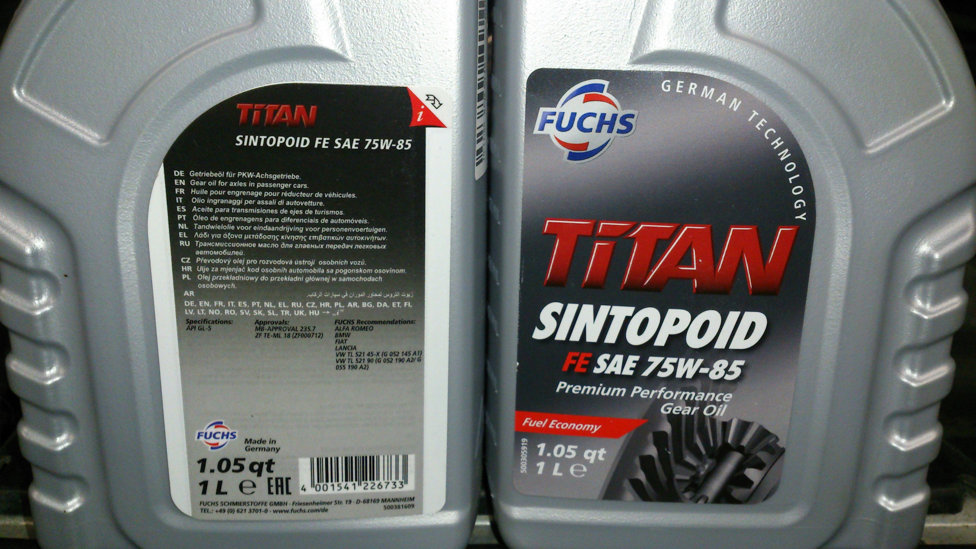 Sae 75w85. Fuchs Titan Sintopoid Fe SAE 75w-85 75w-85. Fuchs Titan Gear syn SAE 75w-90. Titan Sintopoid Fe 75w-85 (1 литр). Fuchs Titan Cytrac Pro 235.31 SAE 75w-85.