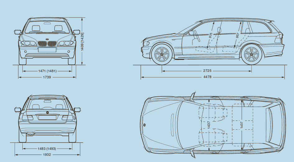 Bmw e46 чертеж