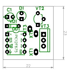 Relay turns on the microcontroller pic12f675