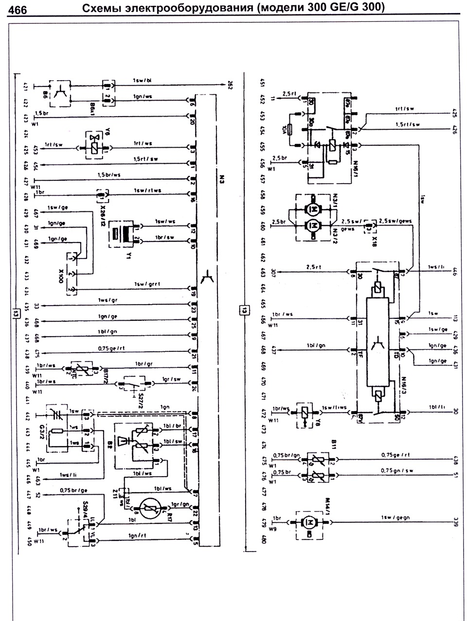 Электрические схемы мерседес