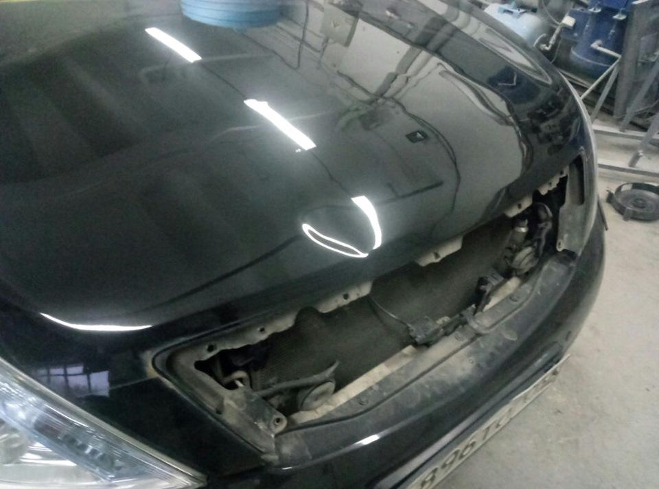 Ниссан Тиана, удаление вмятин на капоте без покраски — UPmotors на DRIVE2