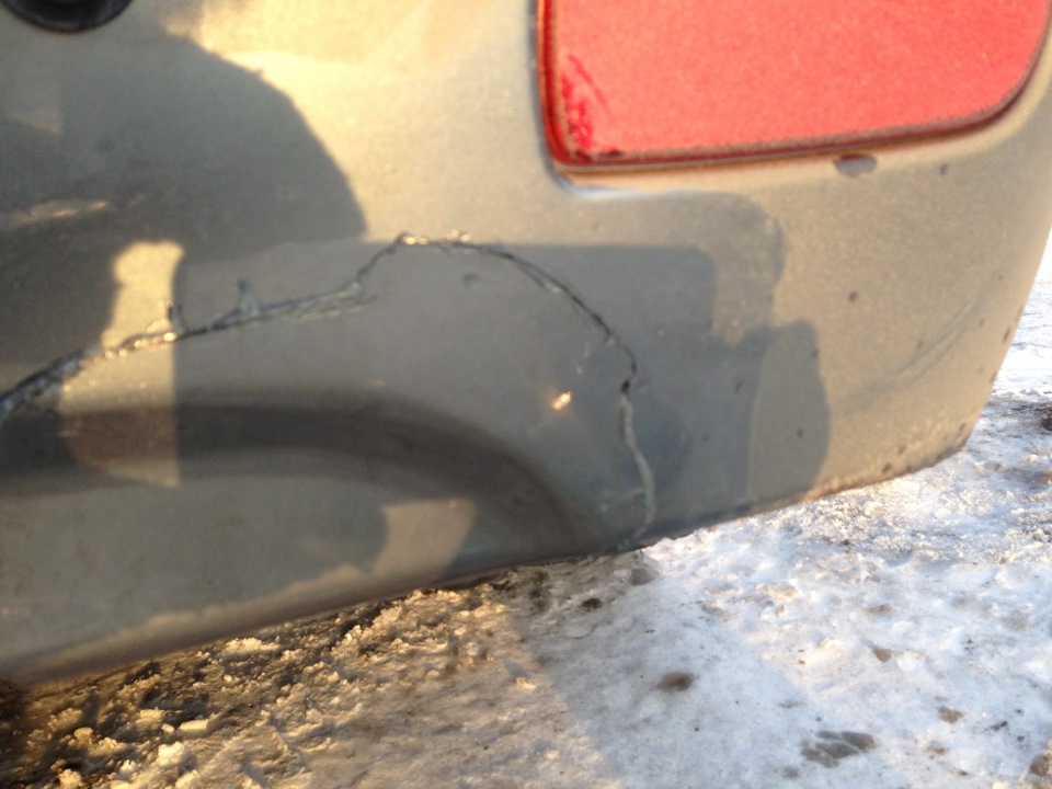 Ремонт заднего бампера) — Lada Приора хэтчбек, 1,6 л, 2009 года ...