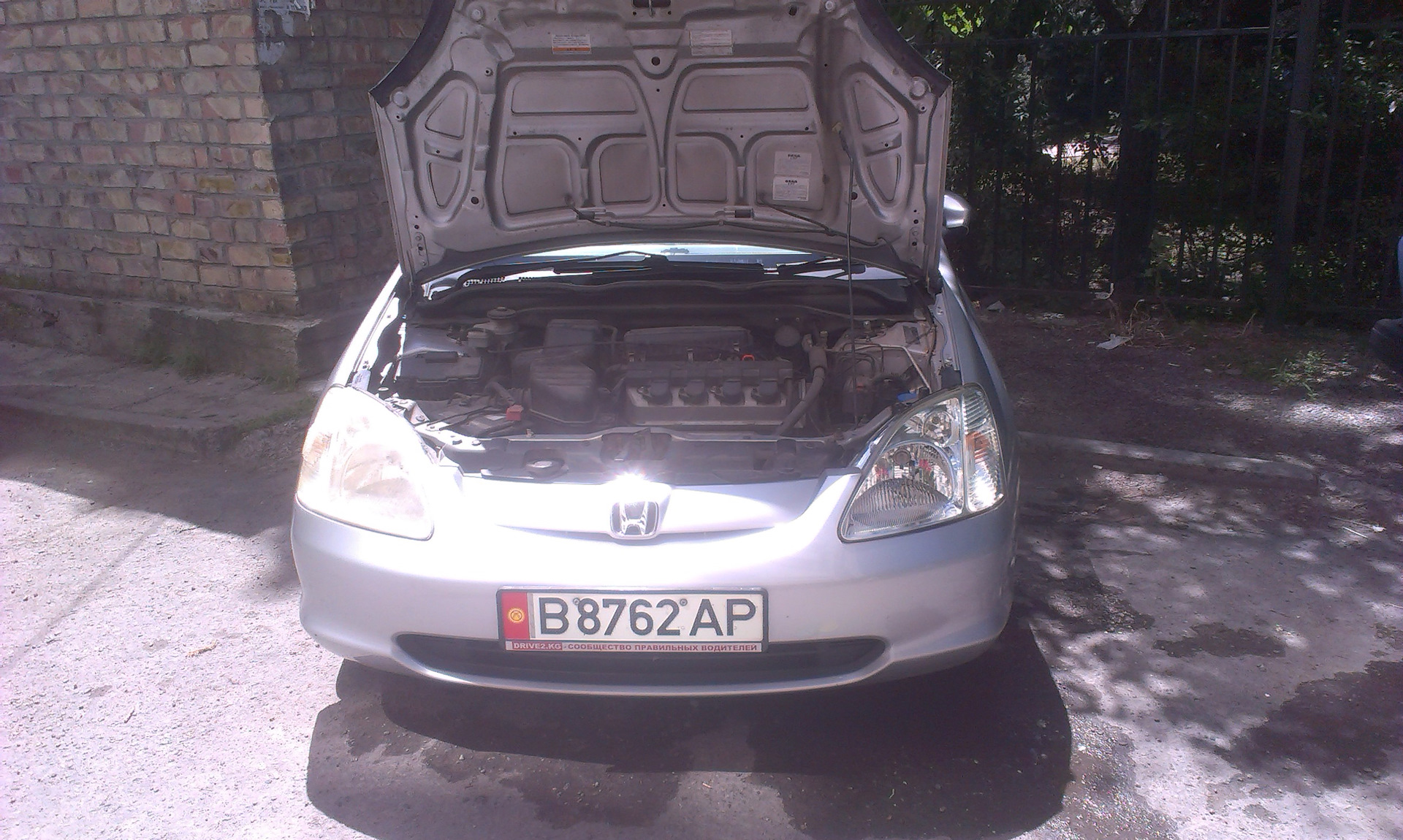 Защитная пленка на фары — Honda Civic Hatchback (7G), 1,5 л, 2002 года ...