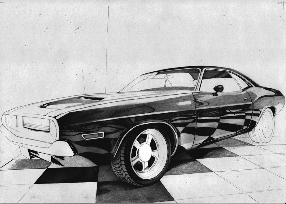 Рисунок dodge challenger