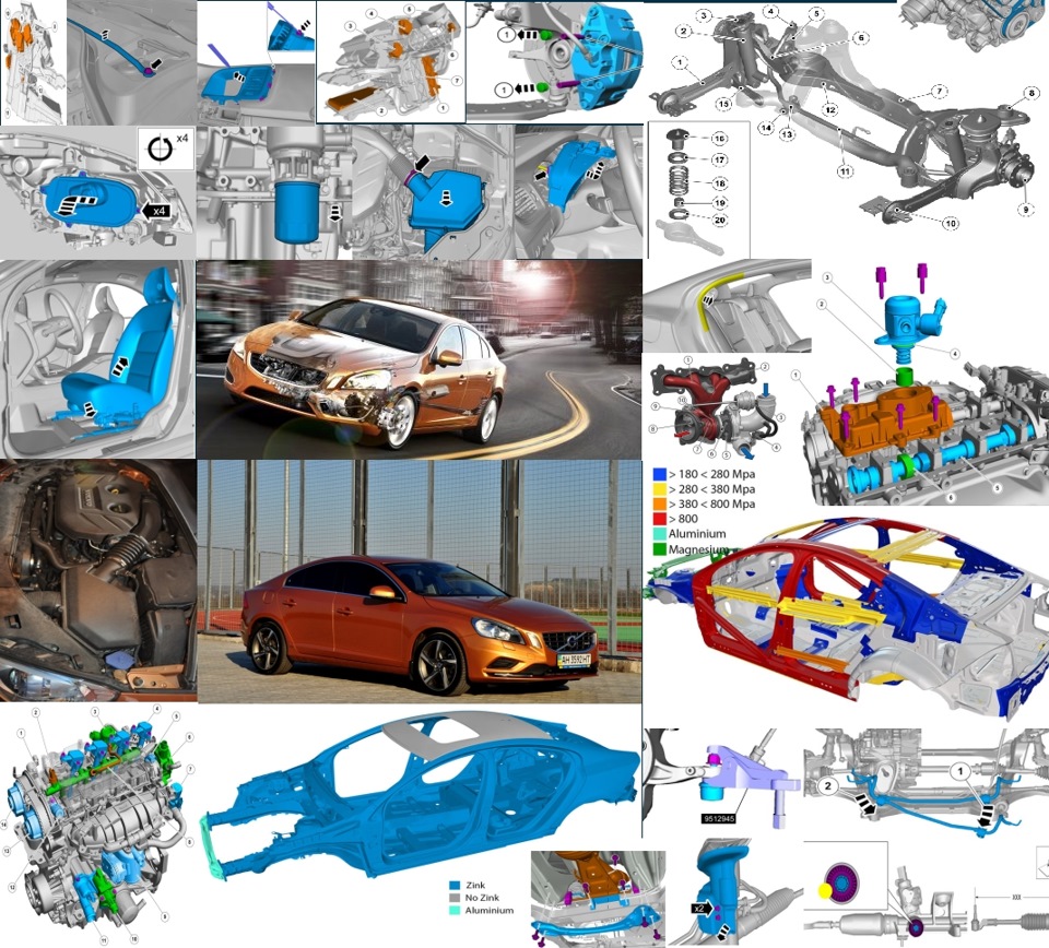 Техничка.Ходовая.Передняя подвеска.Опорный подшипник. Амортизатор — Volvo  S60 (2G), 2 л, 2012 года | наблюдение | DRIVE2