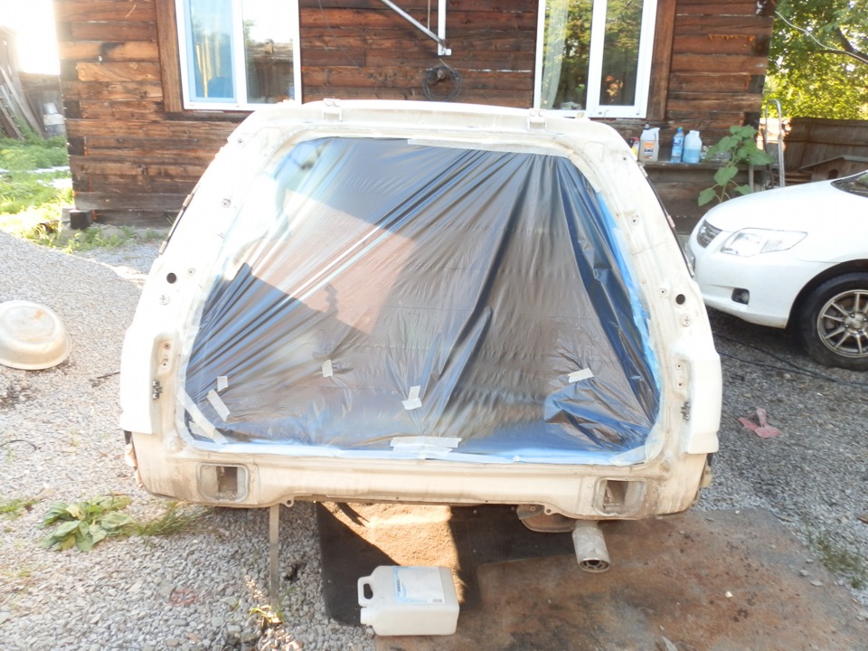 Покраска — 4, крыло и задняя дверь — Toyota Sprinter Carib (95), 1,6 л ...