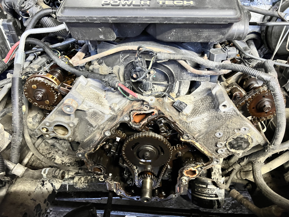 Замена цепей ГРМ — Jeep Grand Cherokee (WJ), 4,7 л, 2000 года ...