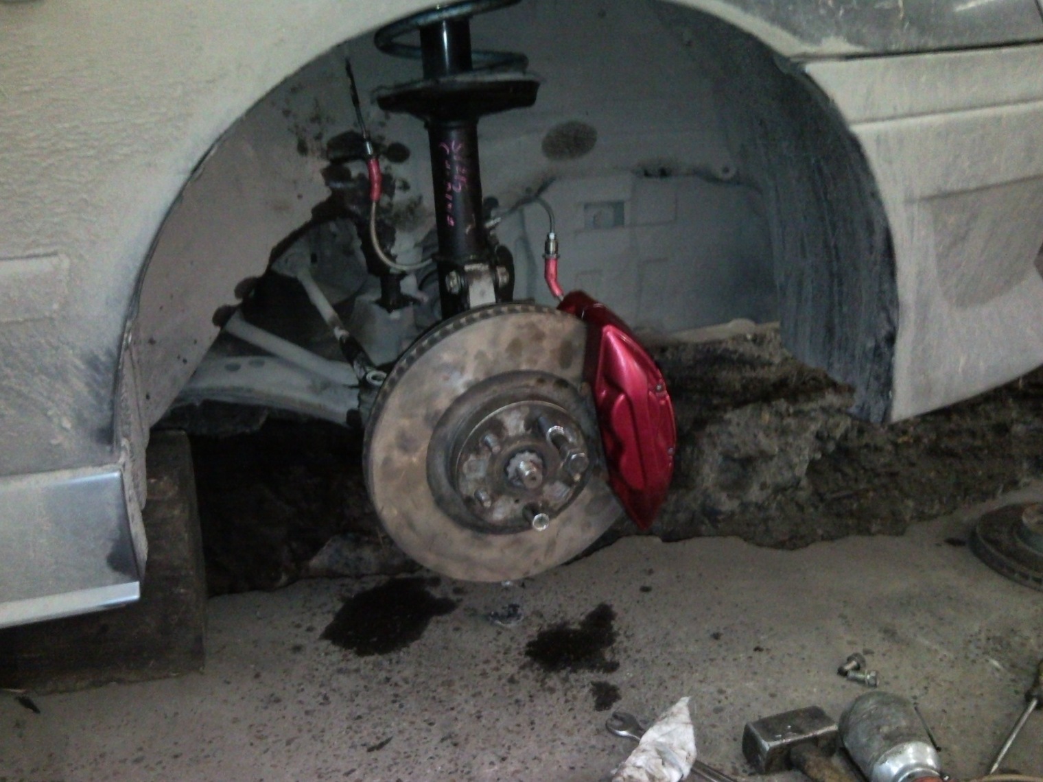 Front brakes with ZhT-Handicap - Toyota Caldina 20 l 1995