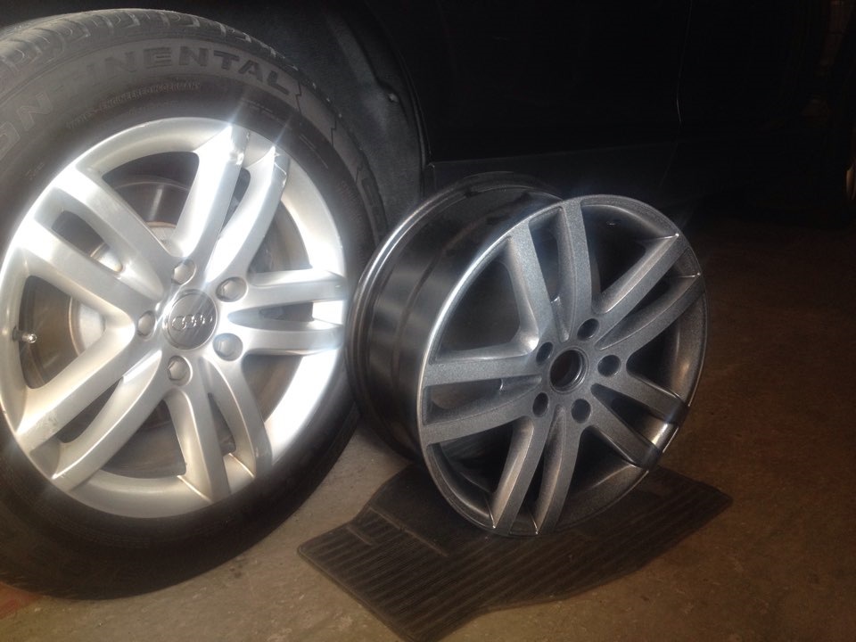 Покрасил диски — Audi Q7 (1G), 3 л., 2007 года | колёсные диски | DRIVE2