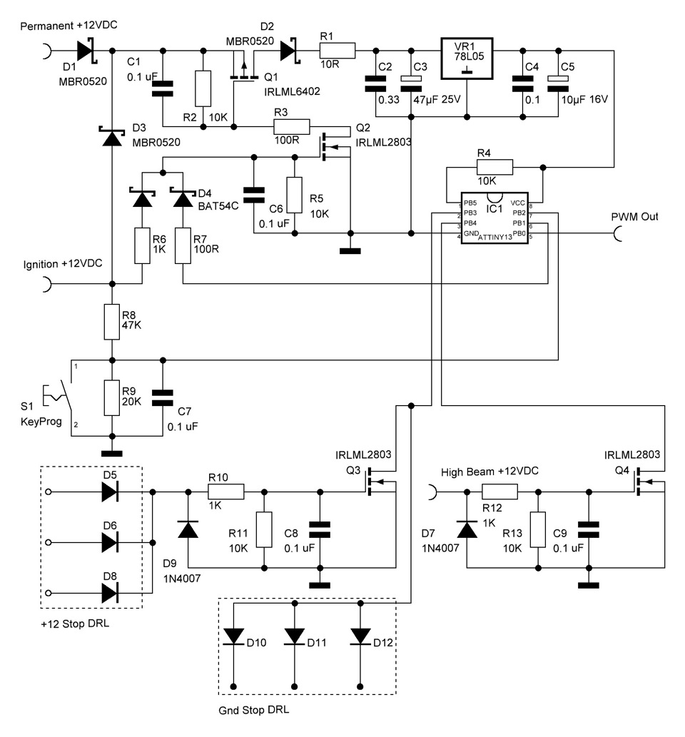 Схема включения irlml6402