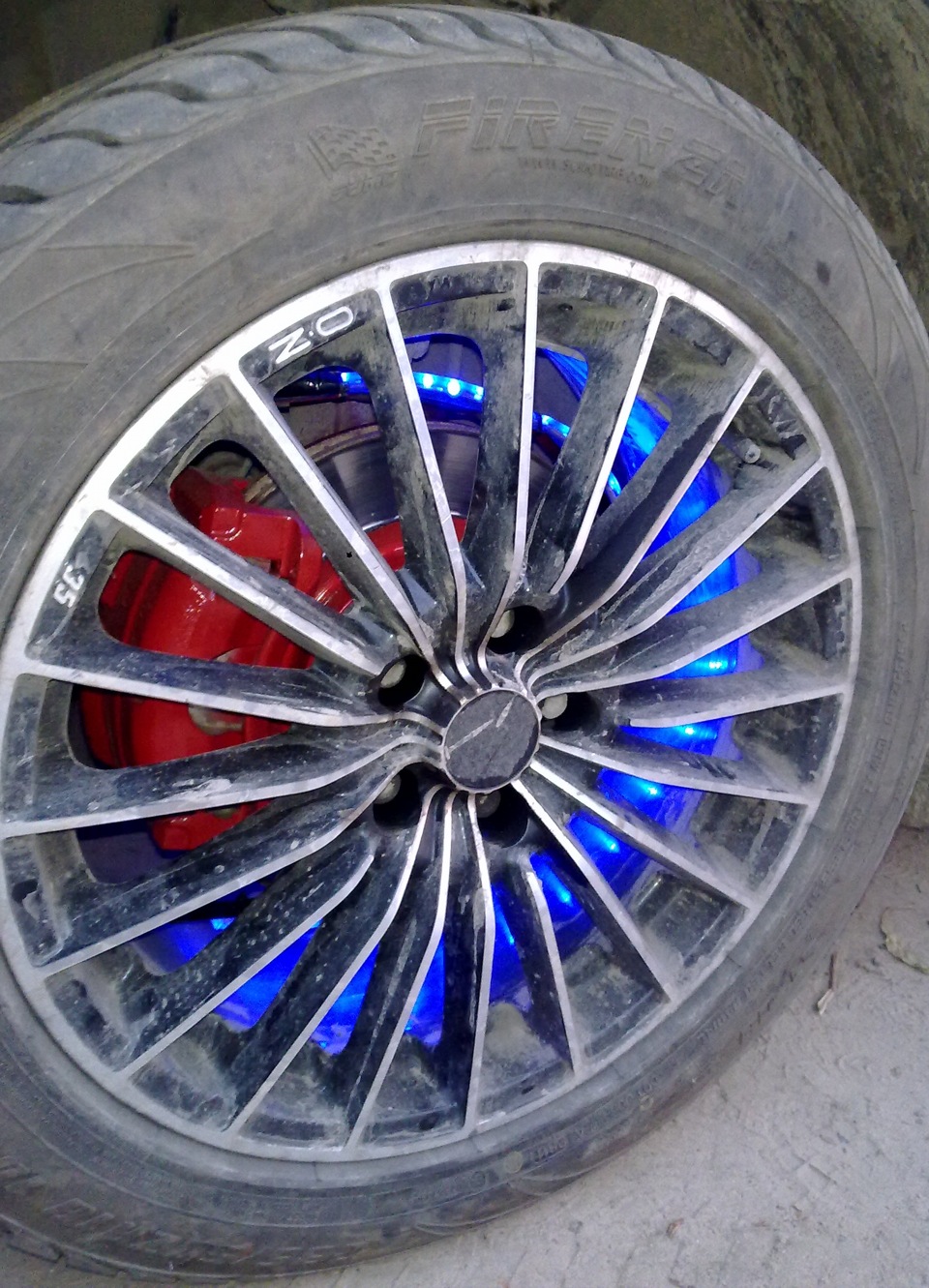 Подсветка дисков Часть2, покраска суппортов. — Nissan Qashqai (1G), 2 л ...