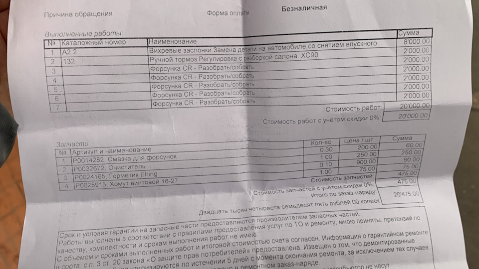Замена вихревой заслонки — Volvo XC90 (1G), 2,4 л, 2014 года | плановое ...