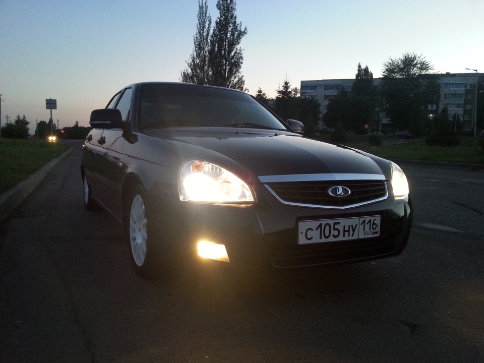 Koito Whitebeam ver. III 4200K — Lada Приора седан, 1,6 л, 2013 года ...