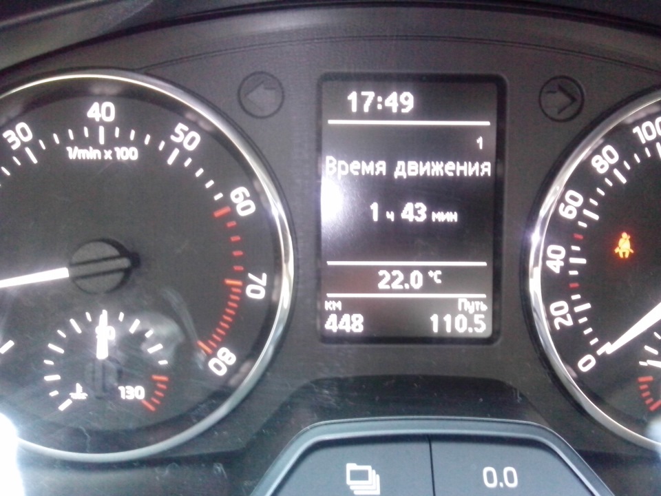 Расход топлива в загородном цикле — Skoda Rapid (1G), 1,6 л, 2014 года ...