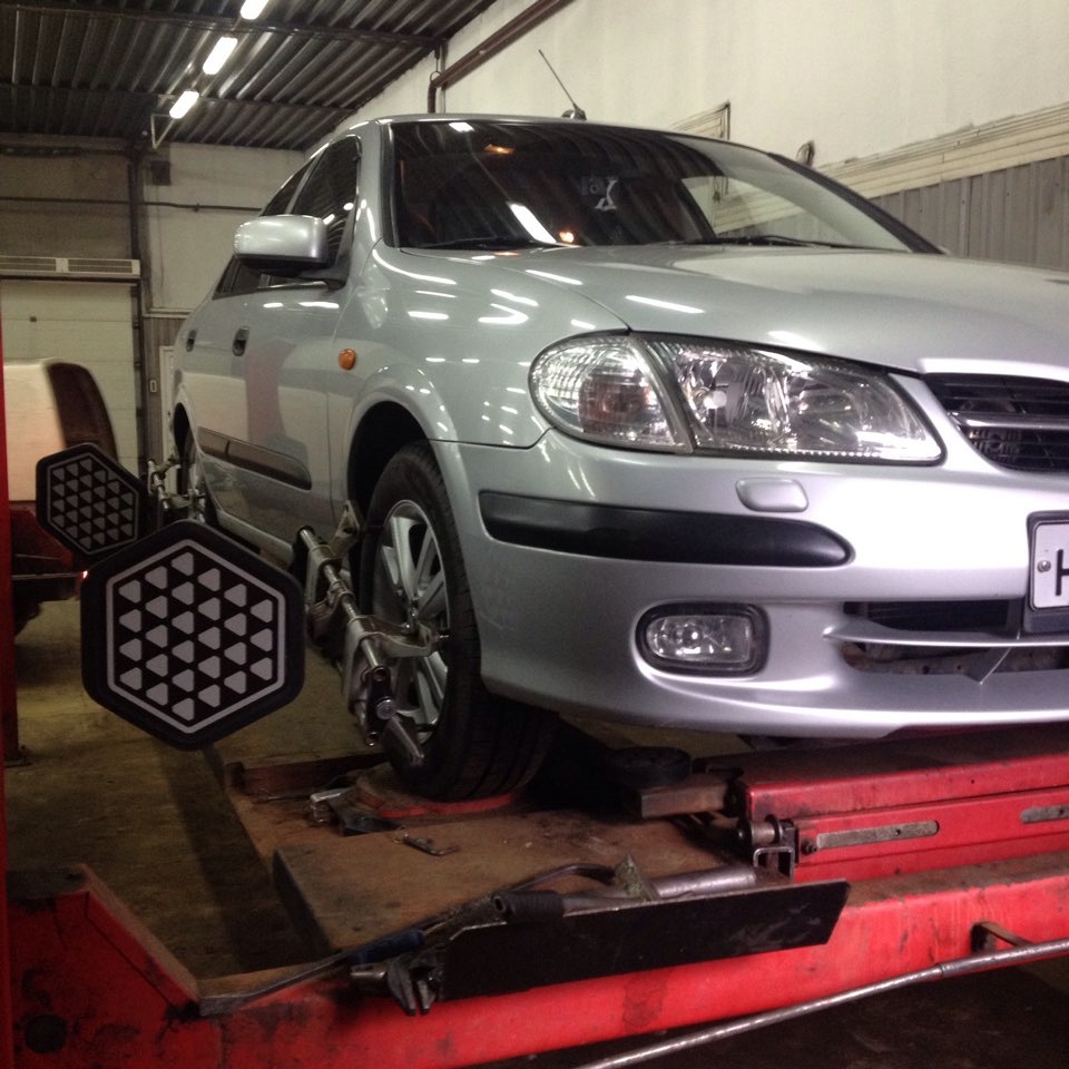 Регулировка схождения колес — Nissan Almera II (N16), 1,5 л, 2002 года ...