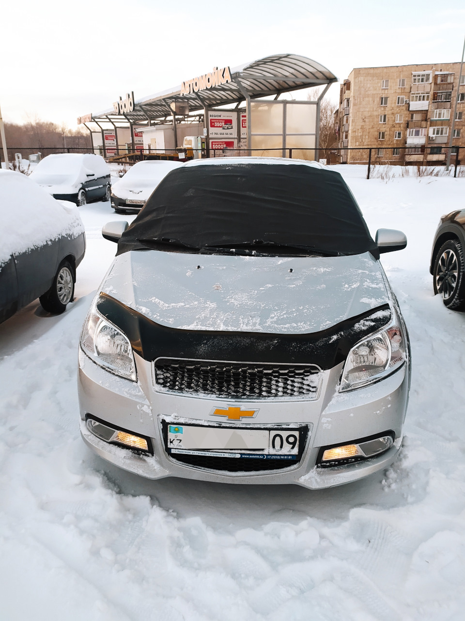 Зимняя накидка на лобовое стекло. — Chevrolet Nexia (2020), 1,5 л, 2020  года | аксессуары | DRIVE2