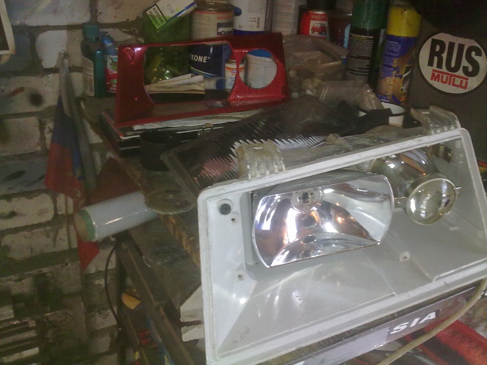 Фары Киржач в чёрный цвет и ксенон — Lada 21124, 1,6 л, 2008 года ...