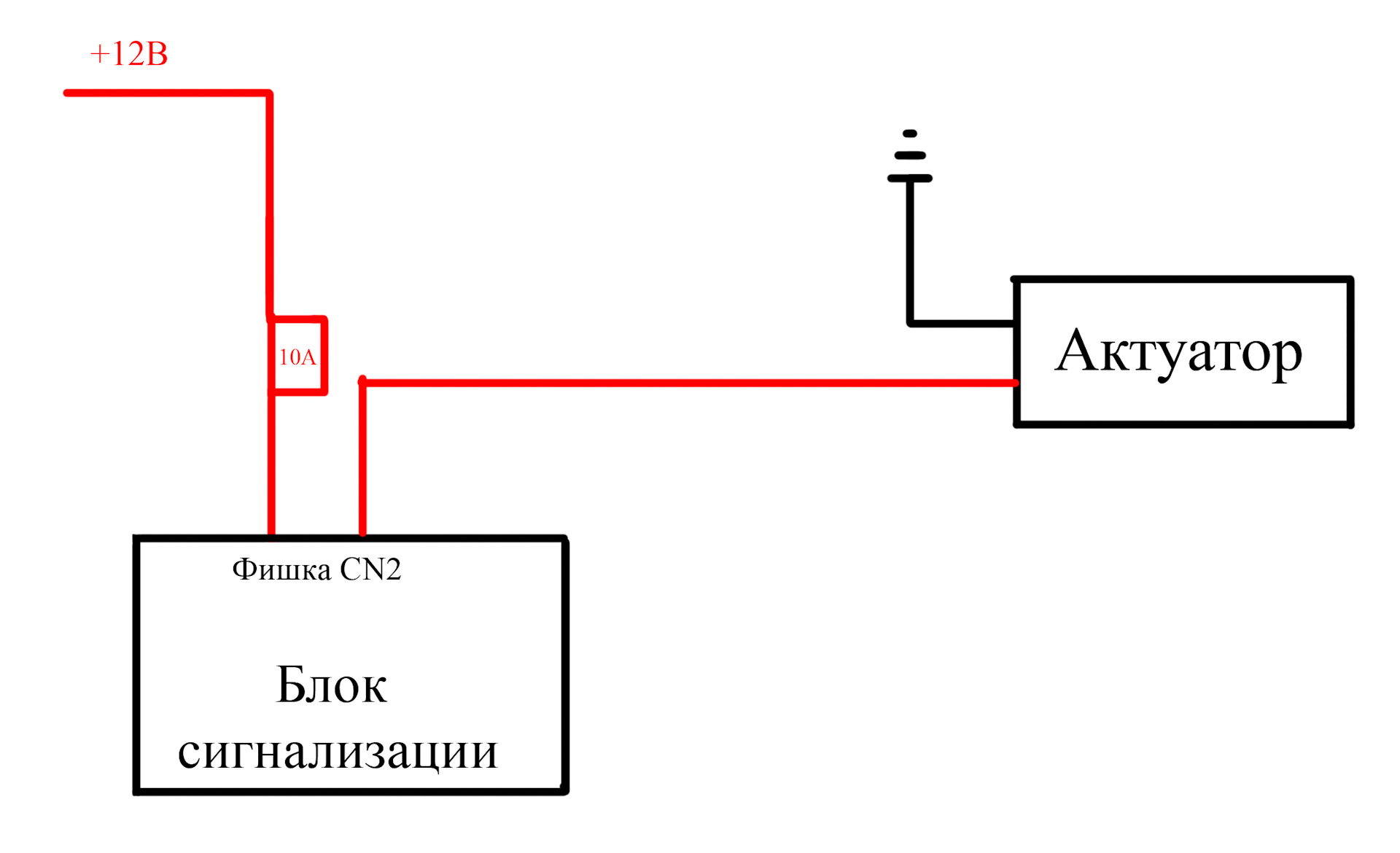 Схема актуатора 5 контактов