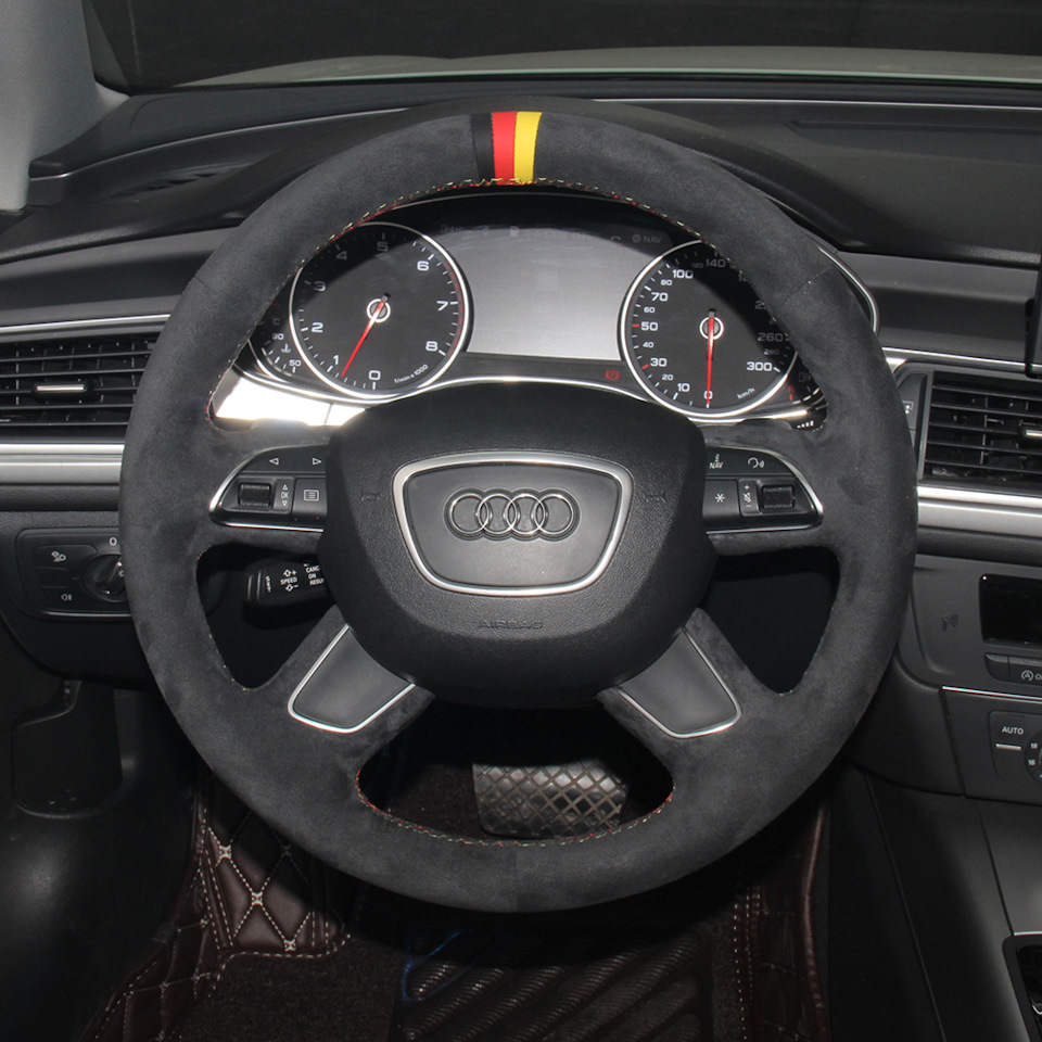 Оплётка на руль для Audi A3 8V Sportback A4 B8 Avant A6 C7 A8 D4 Q3 8U ...