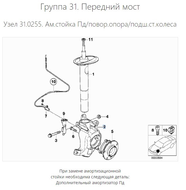 Замена поворотных кулаков — BMW 5 series (E39), 2,5 л, 2002 года ...