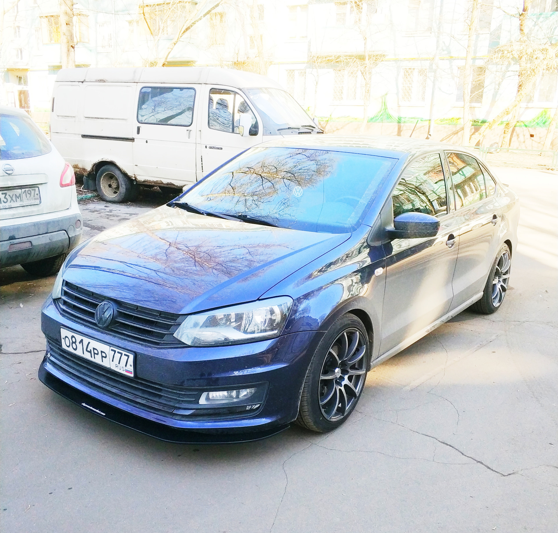 сплиттер volkswagen polo sedan