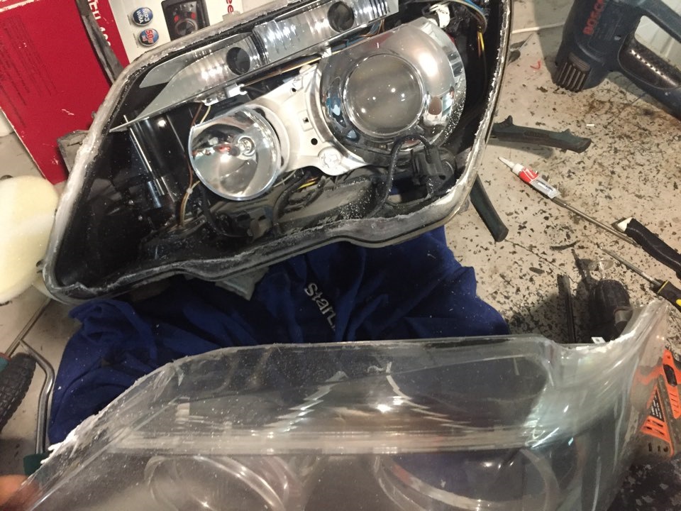 Реставрация фары. — BMW 7 series (E65/E66), 4 л, 2006 года | визит на ...