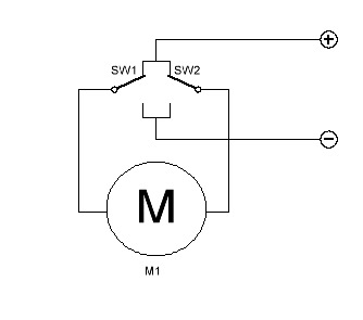 Реверс двигателя постоянного тока с концевиками схема
