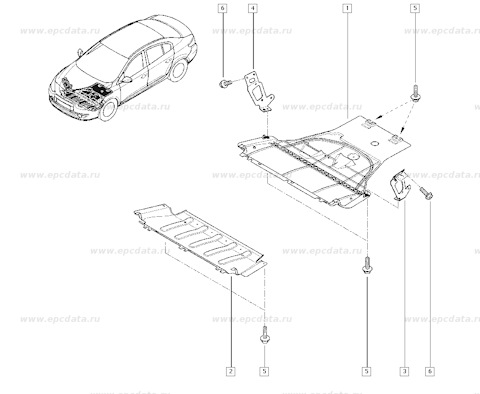 Как снять защиту меган 2 758900012R Защита мот. отсека (плас) RENAULT Запчасти на DRIVE2