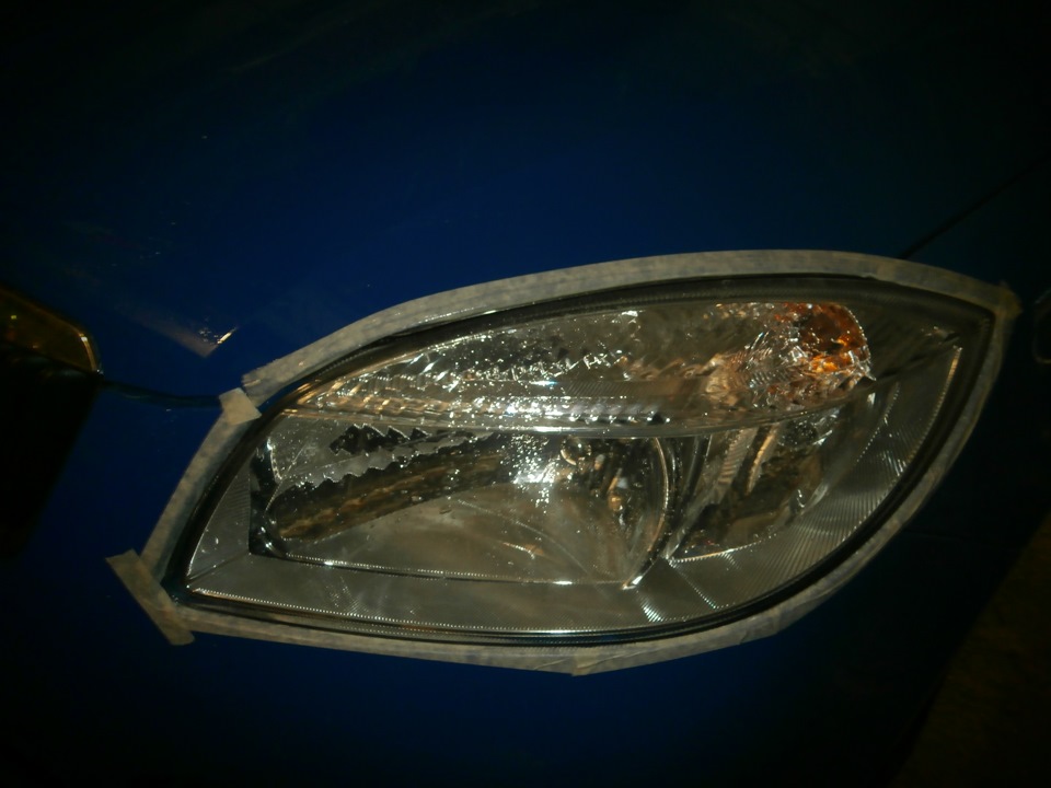 поллировка и обклейка пленкой фар Шкода Фабия — DRIVE2