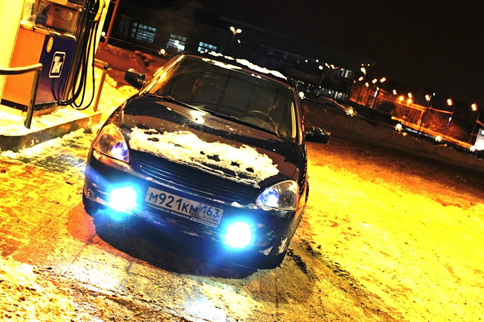Установка ПТ и ксенон ) — Lada Приора седан, 1,6 л, 2008 года | тюнинг ...
