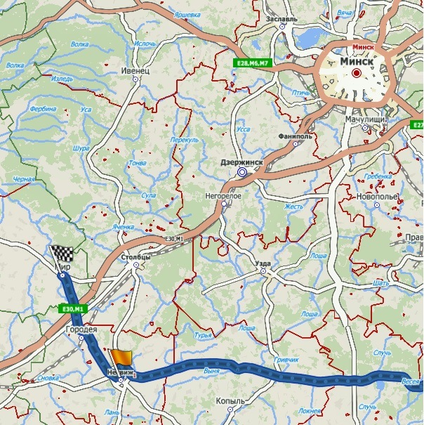 Мирский замок в белоруссии карта