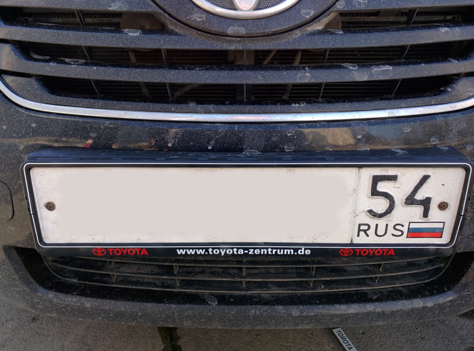 Прото так, рамка под номер… — Toyota Camry (XV40), 2,4 л, 2007 года ...