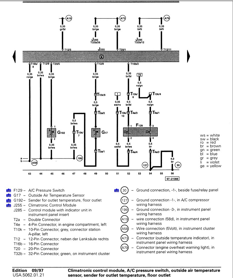 Climatronic passat b5 схема