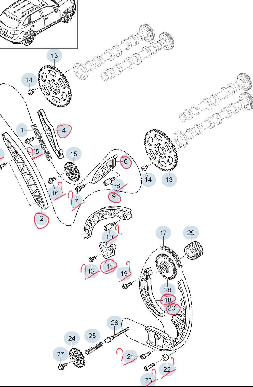 Все что обвел под замену. — Porsche Cayenne (2G) 958