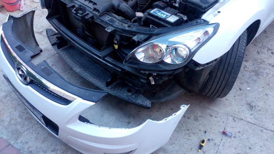 I30 как снять бампер